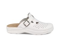 Ciabatta sanitaria da uomo Fly Flot 82009BE in pelle forata bianco