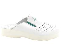Ciabatta Sanitaria Donna Made In Italy Fly Flot Bianca Bianco Blu Ospedale Ciabatte sanitarie FLY FLOT Art 371 (37, Bianco)