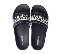 Bikkembergs Ciabatta uomo fascia mare o piscina slide beachwear con logo articolo BKK2MSR03 serie: half logo, Navy, 43