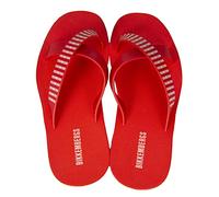 Ciabatta uomo BIKKEMBERGS incrociata a fascia mare o piscina articolo BKK1MSR04 SLIPPER MADE IN ITALY (RED Red, numeric_45)