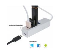 CIABATTA USB MULTIPRESA HUB CON 4 PORTE USB 3.0 + MICRO USB PER PC E LAPTOP