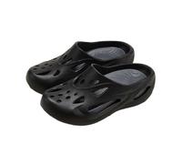Ciabatte Baotou, Estate leggera spessa suola cava traspirante scarpe da spiaggia,Sandali da bagno antiscivolo Spa Bath Pool Gym House Sandali per interni esterni(Size:EU 42,Color:Nero)