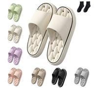Ciabatte Baumme Ergonomiche, Ultra Morbide E Ad Asciugatura Rapida, Comode E Morbide, Antiscivolo Per Bagno (Bianco, Adulto, 44, Numero (range), Sistema Taglie Calzature EU, 45, Media)