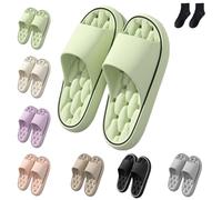 Ciabatte Baumme Ergonomiche, Ultra Morbide E Ad Asciugatura Rapida, Comode E Morbide, Antiscivolo Per Bagno (Verde, Adulto, 44, Numero (range), Sistema Taglie Calzature EU, 45, Media)