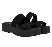Calvin Klein Flatform SNDL Webbing Hw0hw02878, Sandali Piatti Donna, Black (Triple Black), 38 EU