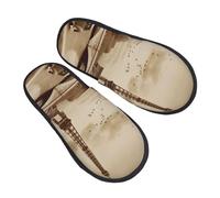 Ciabatte Cartolina Di Parigi Stampata Lavabili Scarpe Di Cotone Eleganti Pianelle Per Esterno Interno Hotel L