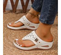 Ciabatte casual da donna di taglia grande, stile europeo e americano, con suola spessa, modello traforato, colore unito, sandali con zeppa platform, essenziali estivi e per il viaggio CN36,CN37,CN38,C