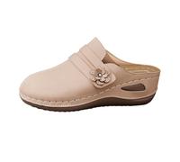 Ciabatte Comode Donna Riposanti Estive Per Casa Inblu - Infradito Con Zeppa E Decorazioni Floreali Spiaggia Simil Pelle Pantofole Lavabili Plantare Sandali Con Fiori Leggerissima Scarpe Basse