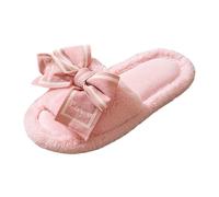 Ciabatte con Memory Foam, Pantofole da Donna con Fiocco per Il Commercio Estero e Punta Aperta