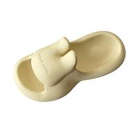 Ciabatte da bagno a forma di coniglio, imbottite, leggere, super morbide, antiscivolo, casual, unisex, antiscivolo, ultra leggere, bianco, 39 EU