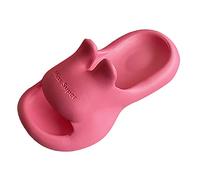 Ciabatte da bagno a forma di coniglio, imbottite, leggere, super morbide, antiscivolo, casual, unisex, antiscivolo, ultra leggere, Rosa acceso., 41 EU
