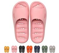 Ciabatte da bagno da donna antiscivolo, con drenaggio dell'acqua, suola morbida, pantofole comode e traspiranti, per massaggiare i piedi, Colore: rosa., 40 EU