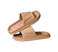 Ciabatte da bagno da donna, antiscivolo, da uomo, impermeabili, resistenti all'usura, ad asciugatura rapida, con punta aperta, per coppia di amore, scarpe basse e comode, leggere, marrone, 40 EU