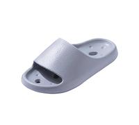 Ciabatte da bagno da donna con fori nella suola, scarpe piatte in memory foam, con suola antiscivolo, per la casa, si asciugano rapidamente, grigio., 44 EU