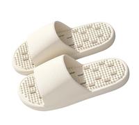 Ciabatte da bagno da donna con suola antiscivolo, scarpe a nuvola, con fori di scarico, scarpe da bagno, da donna, da uomo, comode, casual, leggere, per la casa, bianco, 36 EU