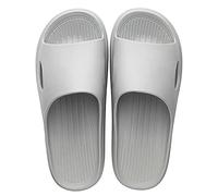 Ciabatte da bagno da donna con suola spessa colorata, pantofole da donna antiscivolo per l'estate ciabatte piatte larghe scarpe sportive morbide estive per interni da spiaggia, grigio., 42 EU