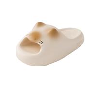 Ciabatte da bagno da donna, graziose animali, scarpe da spiaggia per spiaggia, vacanze, uso quotidiano, beige., 38 EU