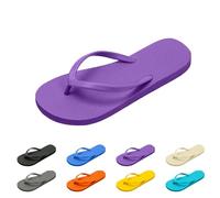Ciabatte da bagno da donna, infradito piatte antiscivolo, traspiranti, comode da spiaggia, stile boho, scarpe piatte per interni, Lilla, 43 EU