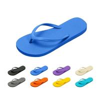Ciabatte da bagno da donna, infradito piatte antiscivolo, traspiranti, comode da spiaggia, stile boho, scarpe piatte per interni, Blu, 41 EU