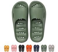 Ciabatte da bagno da uomo e donna, antiscivolo, morbide, estive, da bagno, per interni ed esterni, antiscivolo, verde, 44 EU