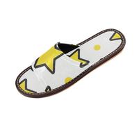 Ciabatte da bagno gialle con stelle gialle da interno ultraleggero carino personalizzato sandali antiscivolo per viaggi, piscina, festa sandalias de verano para mujer, Giallo Stelle Dot Giallo, 38