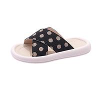 Ciabatte da bagno per bambini, estive e ragazze, antiscivolo, unisex, leggere, morbide, sandali da bagno, graziosi a pois, Nero , 22 EU