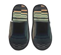 Ciabatte Da Casa 3D Abstract Chess Board，Black And White Chessboard Ciabatte Indoor Outdoor Slipper Autunno Inverno House Shoes Per Ufficio Regali Spa L