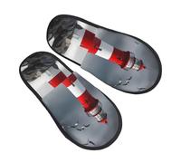 Ciabatte Da Casa 3D Lighthouse In The Surf Peluche Scarpe Da Casa Morbide House Shoes Ospiti Slipper Per Spa Viaggi M