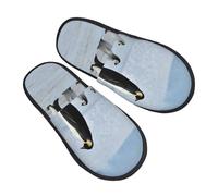 Ciabatte Da Casa Antarctica Penguin Walking On Snowy Scarpe Da Casa Morbide Ciabatte Moda Slipper Per Ospiti Spa Hotel E Bagno M