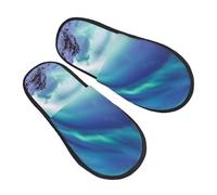 Ciabatte Da Casa Aurora Borealis Kirkjufell Iceland Autunno Inverno House Shoes Con Suola Antiscivolo Pantofole Hotel E Bagno Scarpe Da Casa Per Donne Uomo Viaggi L