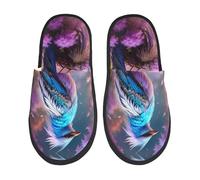 Ciabatte Da Casa Beautiful Pink Flower Blue Bird Scarpe Da Casa Moda Slipper Con Suola Antiscivolo House Shoes Per Regali Ufficio Viaggi M