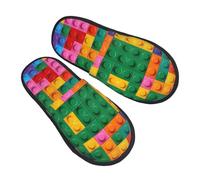 Ciabatte Da Casa Colorful Building Blocks Con Suola Antiscivolo Ciabatte Moda Slipper Spa Pantofole Per Viaggi Donne Uomo L