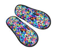 Ciabatte Da Casa Colorful Tie Dye Stained Glass 2 Autunno Inverno Ciabatte Peluche House Shoes Donne Uomo Scarpe Da Casa Per Ospiti Ufficio L