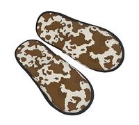 Ciabatte Da Casa Cow Leather Print Indoor Outdoor Scarpe Da Casa Morbide Pantofole Spa Ciabatte Per Hotel E Bagno Regali M