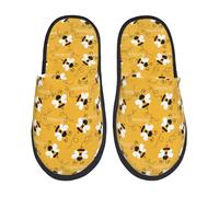 Ciabatte Da Casa Cute Bee Butterfly Yelllow Peluche Pantofole Con Suola Antiscivolo Scarpe Da Casa Regali Slipper Per Hotel E Bagno Ospiti L