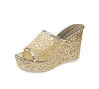 Ciabatte da Casa e Mare Unisex, Sandali con Zeppa Donna Eleganti a Strappo, Infradito Piscina Comodi Estivi Scarpe