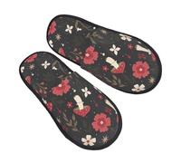 Ciabatte Da Casa Fly Agaric And Flowers Con Suola Antiscivolo Pantofole Moda Ciabatte Ospiti House Shoes Per Viaggi Donne Uomo M