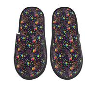 Ciabatte Da Casa Rainbow Jellyfishes Inverno Pantofole Uomo Peluche Pelo Foderata Lavabile Ciabatta Da Casa, Per Hotel, Viaggi, Interno Esterno, L