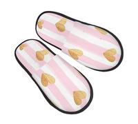 Ciabatte Da Casa Romantic Gold Heart Con Suola Antiscivolo Scarpe Da Casa Comode Slipper Viaggi House Shoes Per Spa Ufficio L