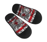 Ciabatte Da Casa Silk Style Flag Of The Turkish Republic Of Northern Cyprus House Shoes Peluche Slipper Con Suola Antiscivolo Pantofole Per Viaggi Spa Donne Uomo L