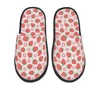 Ciabatte Da Casa Strawberry Flower Pantofole Donna Lavabile Morbide Ciabatte Invernali, Per Hotel, Viaggi, Interno Esterno, L