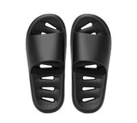 Ciabatte da Doccia Antiscivolo,con fori di drenaggio Pantofole,Scarpe da Bagno Estate Sandali a Punta Apert da Casa Ciabatte da Doccia Antiscivolo(Size:EU 43/44,Color:Nero)