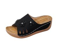 Ciabatte da donna alla moda, con plantare in sughero, comodi sandali per sentirsi bene, eleganti scarpe con plateau, sandali in legno, zoccoli in legno
