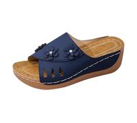 Ciabatte da donna alla moda, con plantare in sughero, comodi sandali per sentirsi bene, eleganti scarpe con plateau, sandali in legno, zoccoli in legno