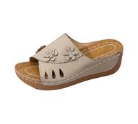 Ciabatte da donna alla moda, con plantare in sughero, comodi sandali per sentirsi bene, eleganti scarpe con plateau, sandali in legno, zoccoli in legno
