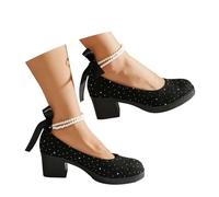 Ciabatte da donna comode e traspiranti con tacco alto per tempo libero, primavera, estate e autunno. Scarpe leggere e alla moda dal design classico., Nero , 39 EU