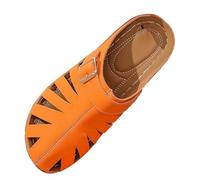 Ciabatte da donna con punta chiusa, sandali da trekking, scarpe ortopediche con supporto per l'arco del piede, plateau per attività all'aperto, leggere, con zeppa, Colore: arancione., 37 EU