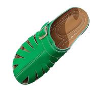 Ciabatte da donna con punta chiusa, sandali da trekking, scarpe ortopediche con supporto per l'arco del piede, plateau per attività all'aperto, leggere, con zeppa, verde, 38 EU