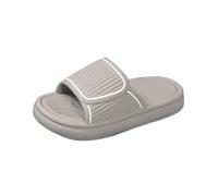 Ciabatte da donna e da uomo, morbide, ad asciugatura rapida, antiscivolo, sandali estivi da spiaggia e piscina, con cuscino aperto, per interni, casa, giardino, bagno, Grigio, 40 EU