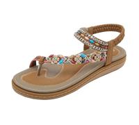 Ciabatte da Donna Romane per Alluce Valgo,Infradito Estive Casual con Correttore per Dita dei Piedi per Fascite Plantare,Sandali da Spiaggia Ortopedici per Alluce Valgo(Brown,39 EU)